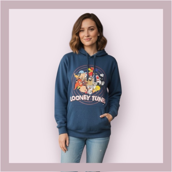 Looney Tunes Blue Hoodie - Picture 1 of 5